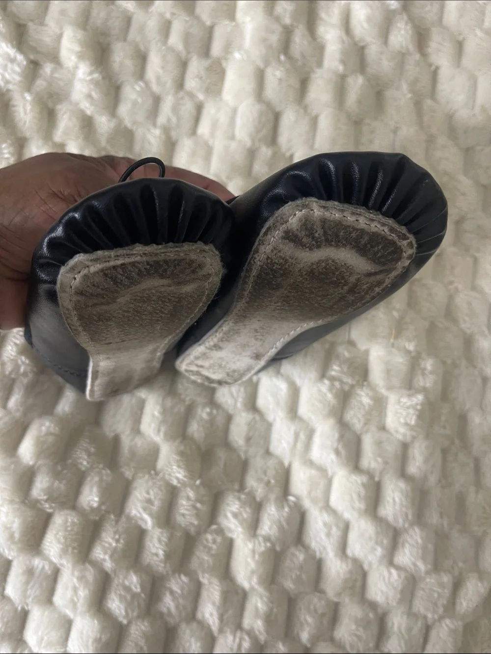 Danskin Black Girls Ballet Flats with Elastic Strap